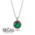 Hidden Halo Emerald Necklace - Catalina No. 51