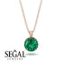 Hidden Halo Emerald Necklace - Catalina No. 20