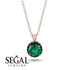Hidden Halo Emerald Necklace - Catalina No. 35