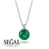 Hidden Halo Emerald Necklace - Catalina No. 21