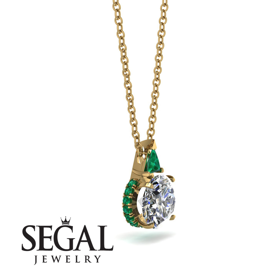 Hidden Halo Diamond Necklace - Rosalie No. 16