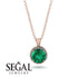 Hidden Halo Emerald Necklace - Catalina No. 5