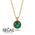 Hidden Halo Emerald Necklace - Catalina No. 49