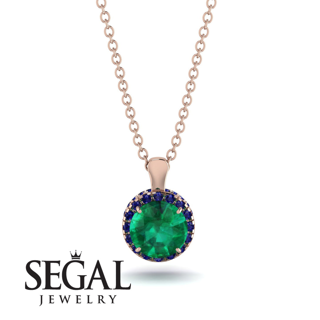 Hidden Halo Emerald Necklace - Catalina No. 65