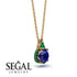 Hidden Halo Sapphire Necklace - Rosalie No. 28