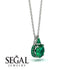 Hidden Halo Emerald Necklace - Rosalie No. 21