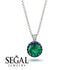 Hidden Halo Emerald Necklace - Catalina No. 66