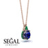 Hidden Halo Sapphire Necklace - Rosalie No. 29