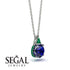 Hidden Halo Sapphire Necklace - Rosalie No. 30