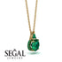 Hidden Halo Emerald Necklace - Rosalie No. 19