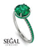 Hidden Halo Emerald Ring - Fiona No. 21