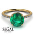Hidden Halo Emerald Ring - Fiona No. 4