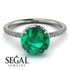 Hidden Halo Emerald Ring - Fiona No. 6