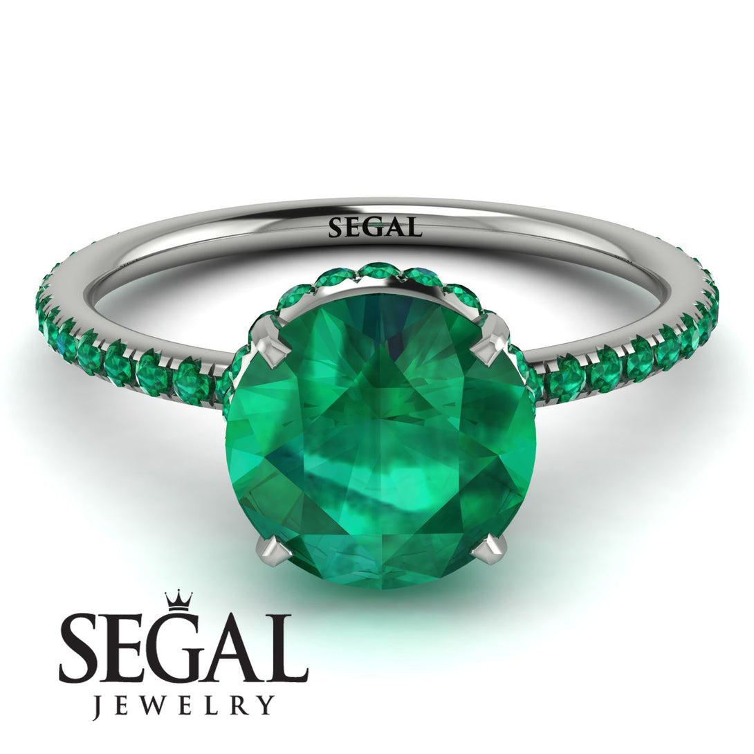 Hidden Halo Emerald Ring - Fiona No. 21