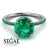 Hidden Halo Emerald Ring - Fiona No. 21