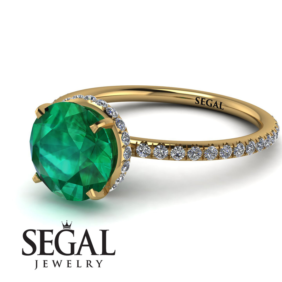 Hidden Halo Emerald Ring - Fiona No. 4