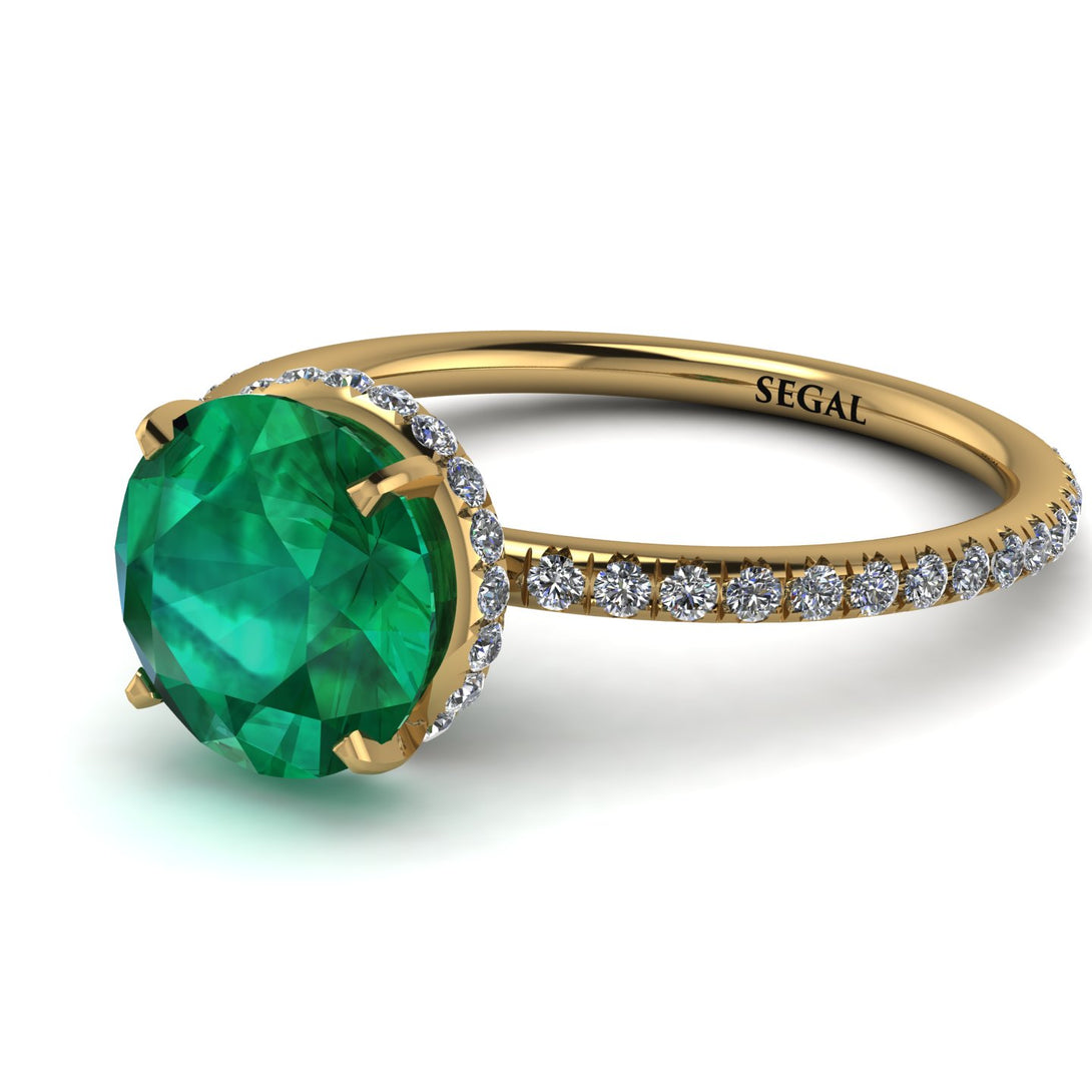 Hidden Halo Emerald Ring - Fiona No. 4