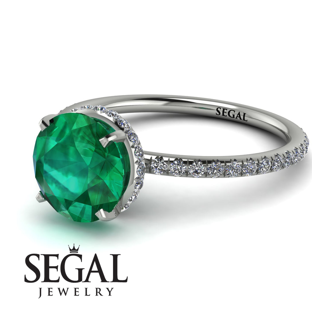 Hidden Halo Emerald Ring - Fiona No. 6