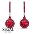 Hidden Halo Ruby Earrings - Joanna No. 57
