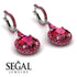 Hidden Halo Ruby Earrings - Joanna No. 57