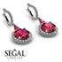 Hidden Halo Ruby Earrings - Joanna No. 12