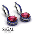 Hidden Halo Ruby Hoop Earrings - Catalina No. 72 image 10