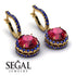 Hidden Halo Ruby Hoop Earrings - Catalina No. 70 image 10