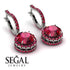 Hidden Halo Ruby Hoop Earrings - Catalina No. 57 image 10