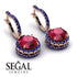 Hidden Halo Ruby Hoop Earrings - Catalina No. 71 image 10
