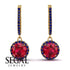Hidden Halo Ruby Hoop Earrings - Catalina No. 70 image 2
