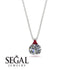 Hidden Halo Diamond Necklace - Rosalie No. 48