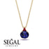 Hidden Halo Sapphire Necklace - Rosalie No. 58