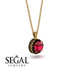 Hidden Halo Ruby Necklace - Catalina No. 40
