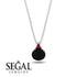 Hidden Halo Black Diamond Necklace - Rosalie No. 54