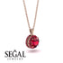 Hidden Halo Ruby Necklace - Catalina No. 56