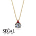 Hidden Halo Diamond Necklace - Rosalie No. 46