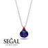 Hidden Halo Sapphire Necklace - Rosalie No. 60