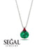 Hidden Halo Emerald Necklace - Rosalie No. 51