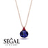 Hidden Halo Sapphire Necklace - Rosalie No. 59