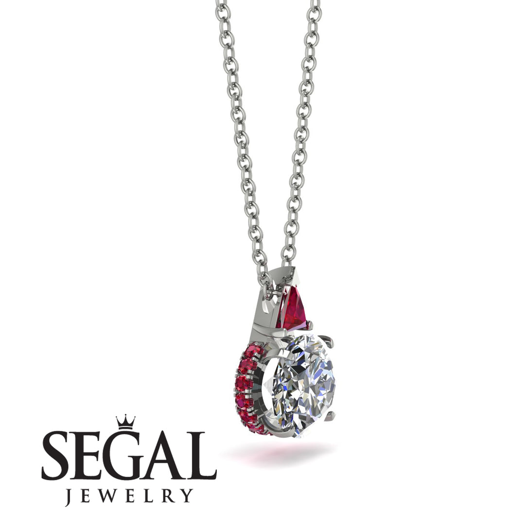 Hidden Halo Diamond Necklace - Rosalie No. 48