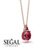 Hidden Halo Ruby Necklace - Rosalie No. 56