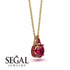 Hidden Halo Ruby Necklace - Rosalie No. 55