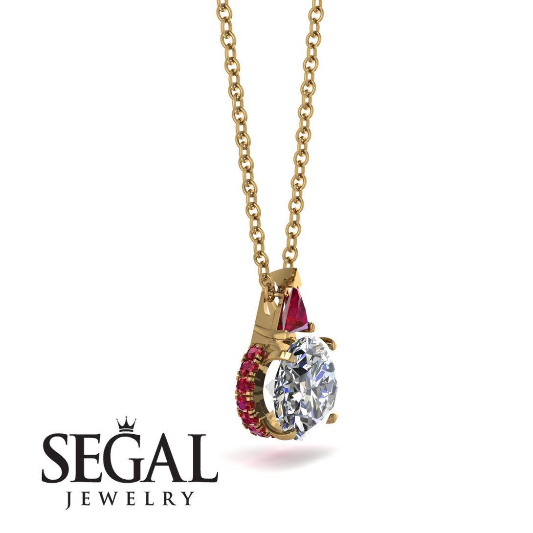 Hidden Halo Diamond Necklace - Rosalie No. 46