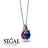 Hidden Halo Sapphire Necklace - Rosalie No. 60