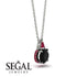 Hidden Halo Black Diamond Necklace - Rosalie No. 54 image 2