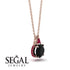 Hidden Halo Black Diamond Necklace - Rosalie No. 53 image 2