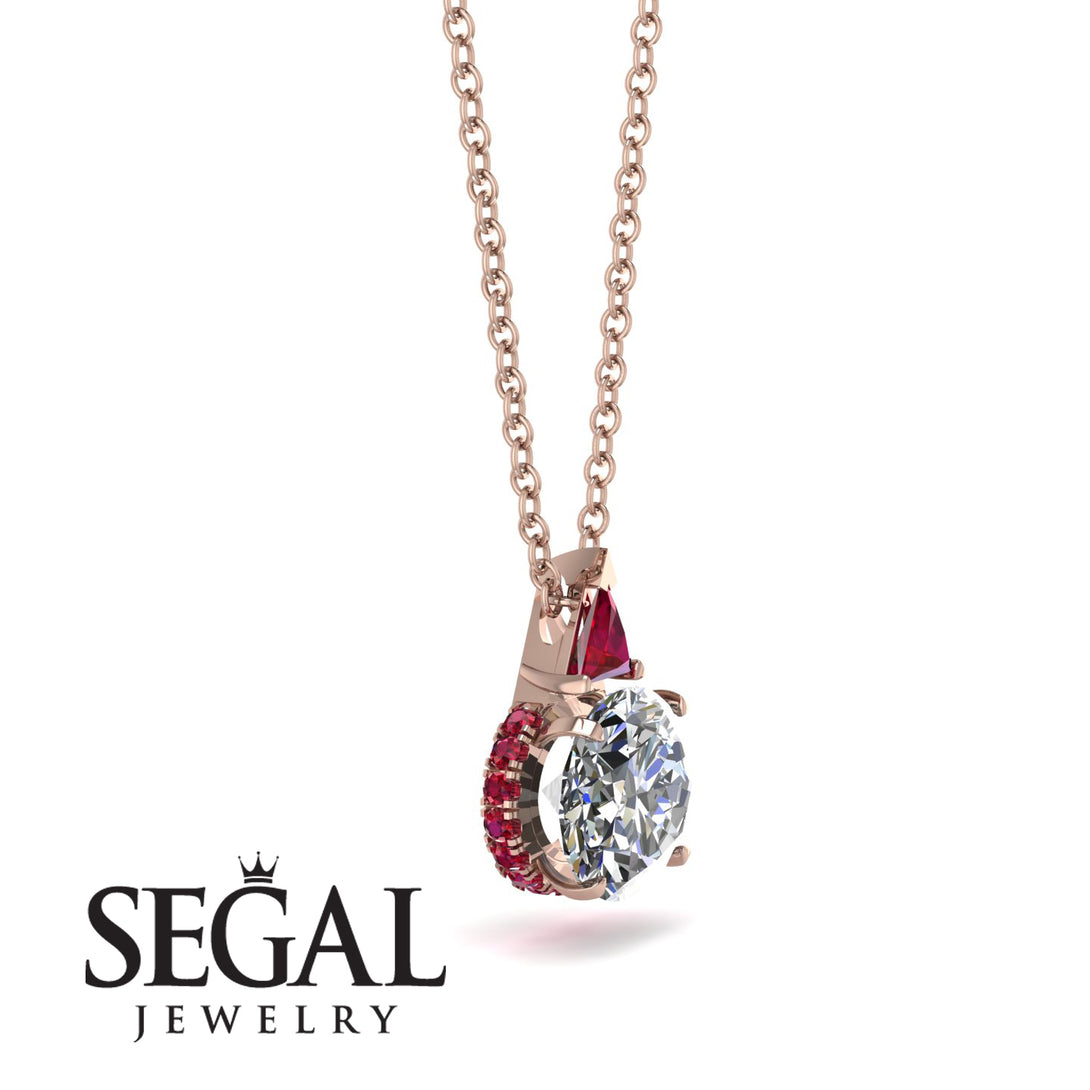 Hidden Halo Diamond Necklace - Rosalie No. 47