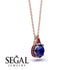 Hidden Halo Sapphire Necklace - Rosalie No. 59
