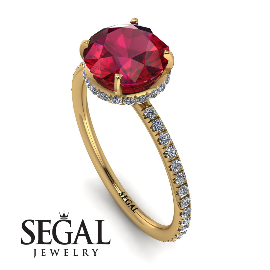 Hidden Halo Ruby Ring - Fiona No. 10
