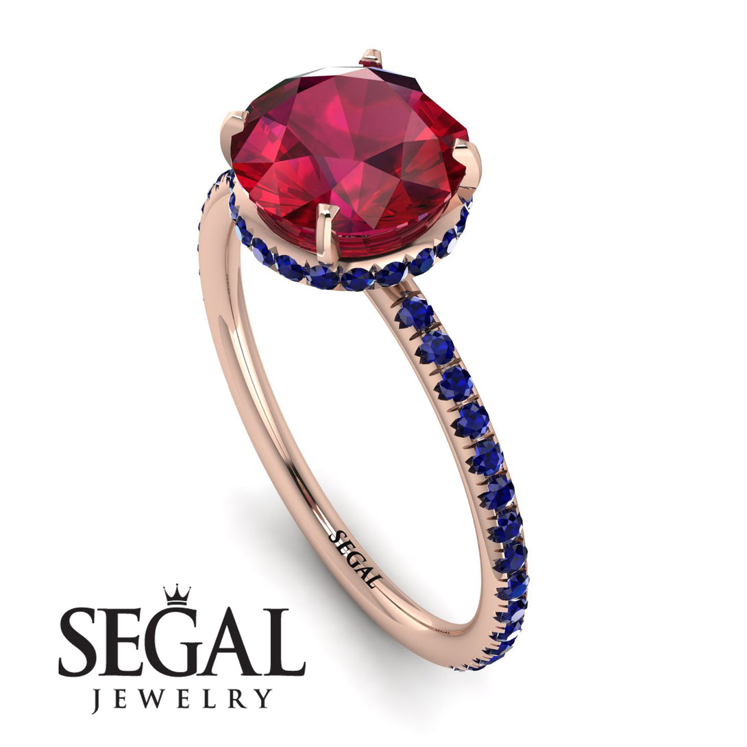 Hidden Halo Ruby Ring - Fiona No. 71